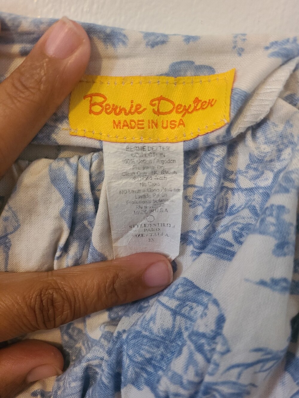 Bernie Dexter Blue Toile Sundress 2X (US14) - Picture 2 of 7
